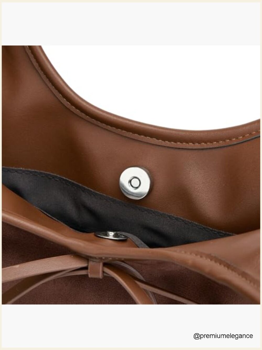 Vintage French Bow Tote Bag Large Capacity Hobo Shoulder Bag Satchel Purse - Picture 7 of 7